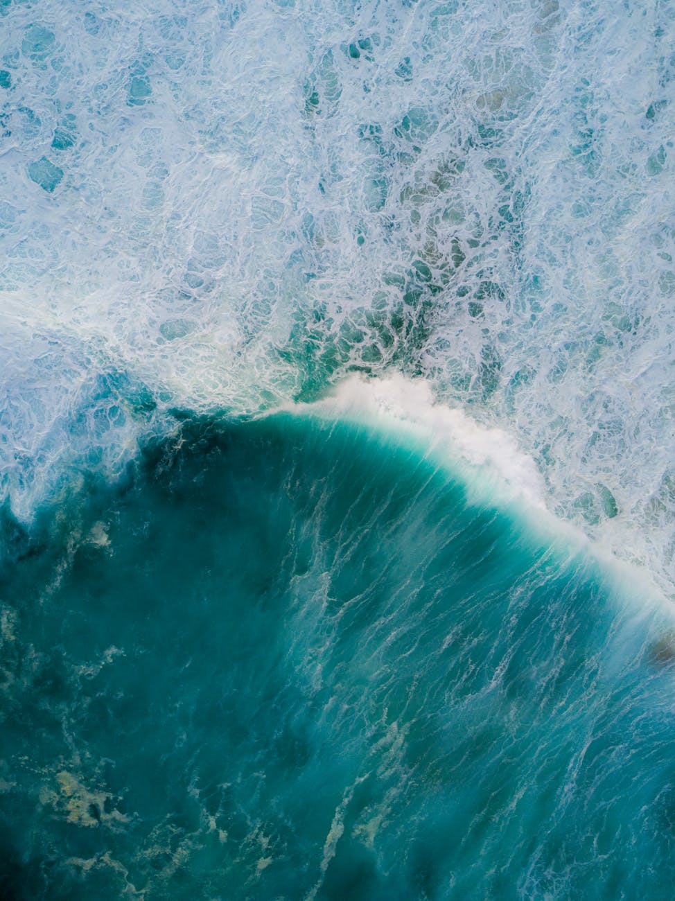 aerial shot of sea